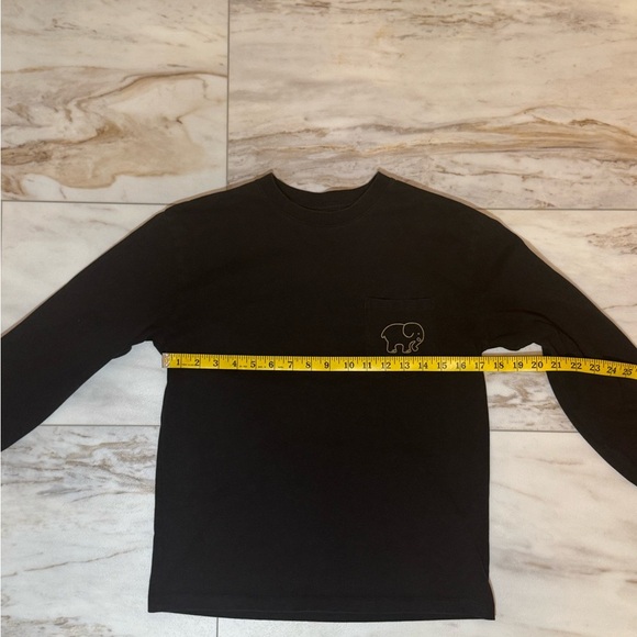 Ivory Ella Long Sleeve T-Shirt - Small - Black with Gold Elephant - Picture 5 of 7